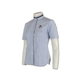 R153 ladies blouses custom design embroidered logo R153 ladies blouses custom design embroidered logo